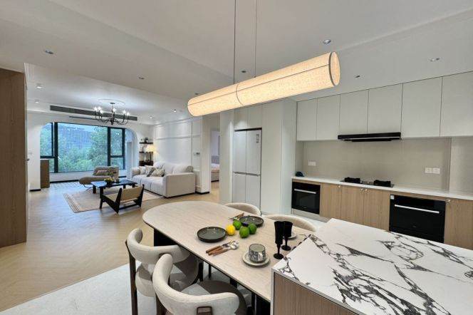 brand new 3 brs floor heating brand new furniture near century park line 9 