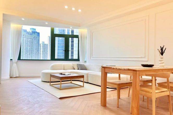 modern big 1 bedroom floor heating modern furniture in Hong qiao 