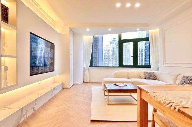 modern big 1 bedroom floor heating modern furniture in Hong qiao 