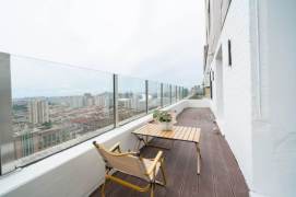 Xujiahui modern 1+1 br Apt &floor heating&terrace and good view 14K