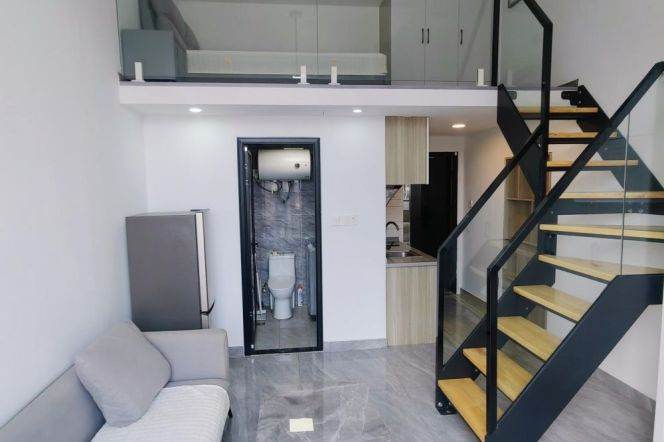 High ceiling loft 1-bedroom with big window next L 1/12/13 HanZhong Rd St.