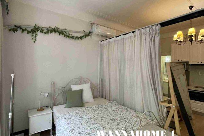 Modern&Cozy 1Bdr 1Bath Apt+L2/7/14 Jing An Temple Metro+2F Walk Up+Greenery View