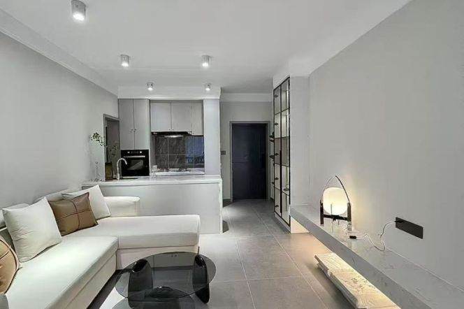 High-Floor 2BR Apartment near South Xizang Rd Metro (L4/L8)