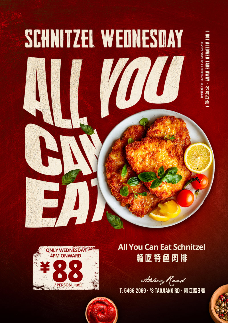Wednesday All you Can Eat Schniztel 