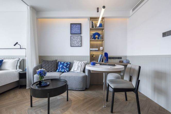 High-Floor 1BR Serviced Apartment near Zhongxing Rd Metro (L3/L4/L8)