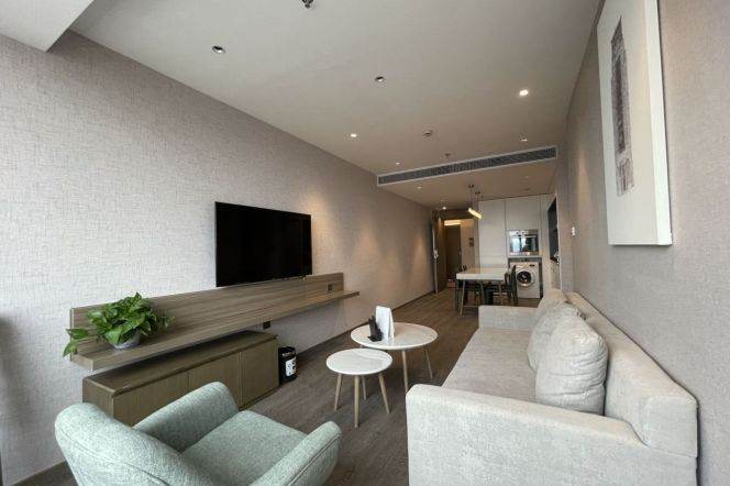 Short-Term 2BR Serviced Apartment near Luoxiu Road Metro (L15)