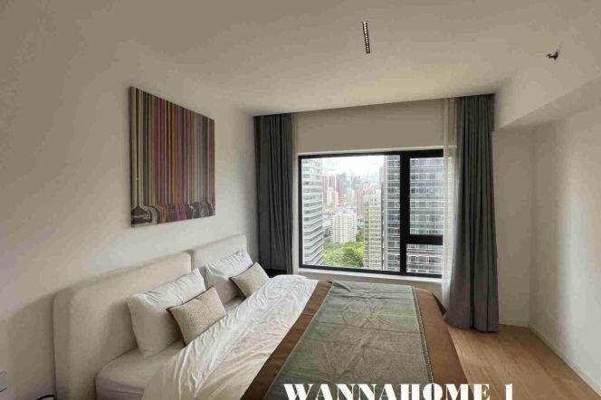 High-Floor Spacious 2BR Apartment near Hanzhong Rd Metro with Floor-to-Ceiling Windows (L1/L3/L4/L12/L13)