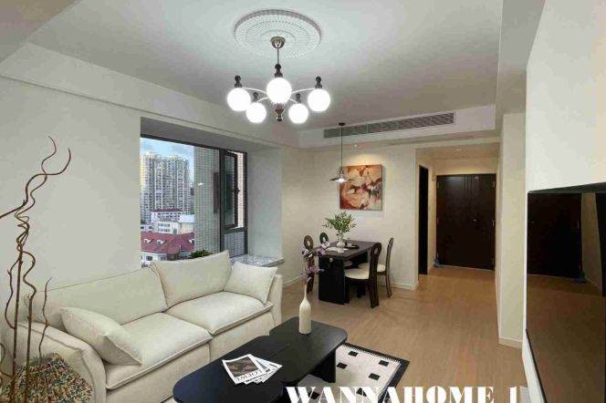 Spacious 1BR Apartment in Jing'an with Outstanding View (L7)