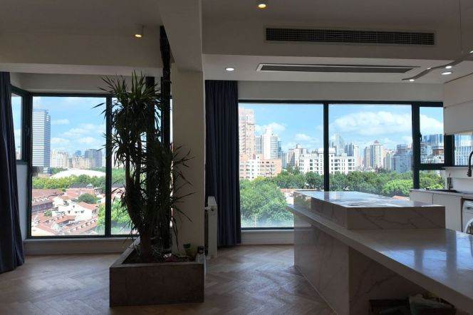 3BR Apartment in Old Xuhui with Floor-to-Ceiling Windows
