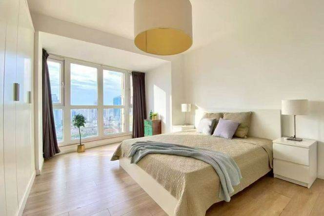 High-Floor High-Ceiling 4BR Apartment near South Shaanxi Rd Metro with Floor-to-Ceiling Windows (L1/L10/L12/L13)