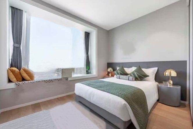 1BR Serviced Apartment near Xinjiangwancheng Metro with River View