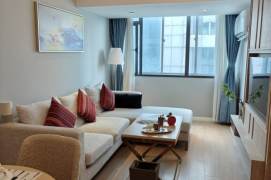 High-Floor 1BR Serviced Apartment near Jiangsu Rd Metro