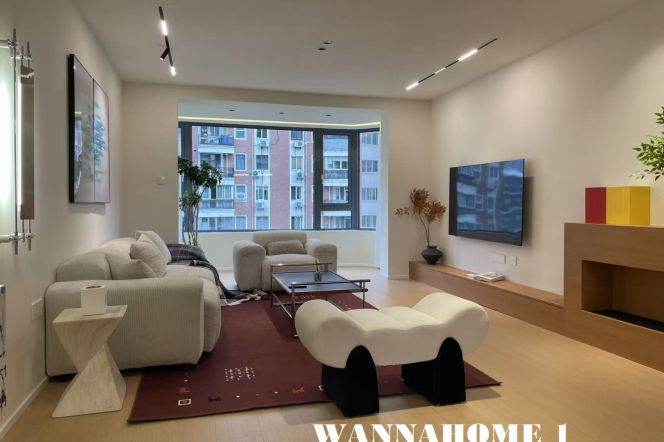 3BR Apartment near Changshou Rd Metro with Green View (L7/L13)