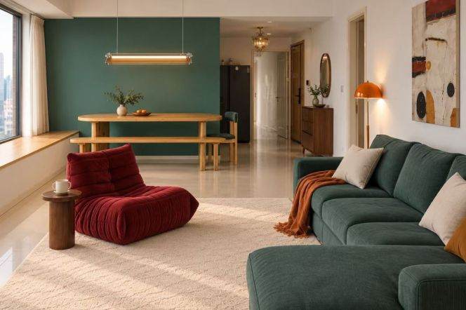 4BR Apartment near Zhenru Metro with Floor-to-Ceiling Windows (L11/L14)