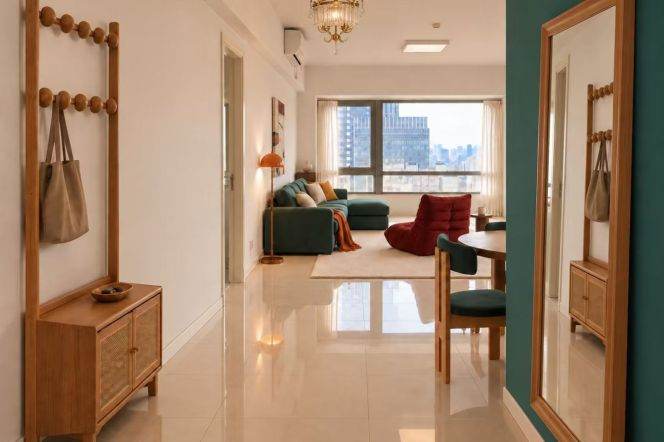 4BR Apartment near Zhenru Metro with Floor-to-Ceiling Windows (L11/L14)