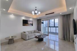 High-Floor 2BR Apartment near Shanghai Indoor Stadium Metro (L1/L4)