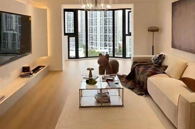 Spacious 2BR Apartment near Qufu Rd Metro with Floor-to-Ceiling Windows (L1/L8/L12)