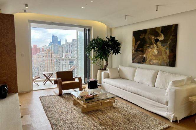 High-Floor 3BR Apartment in Jing'an with Floor-to-Ceiling Windows (L7/L13)