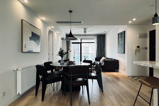 3BR Apartment near Dapuqiao Metro with Floor-to-Ceiling Windows (L9)