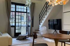 Spacious 1BR Apartment in Jing'an with Floor-to-Ceiling Windows